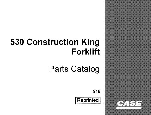 Discover the ultimate resource for maintaining your CASE 530 Construction King Forklift with our comprehensive Parts Catalog Manual in PDF format. This essential guide provides detailed diagrams and part numbers, ensuring you can easily identify and order the components you need to keep your equipment running smoothly.