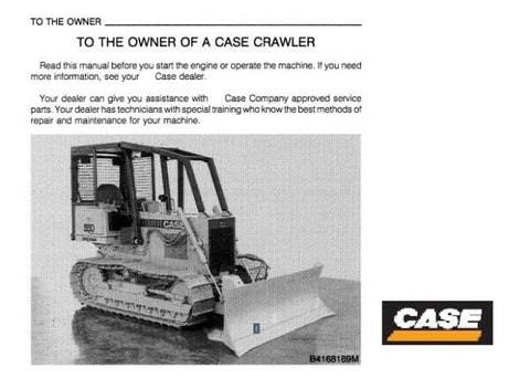 Discover the essential CASE 550 Crawler Operator's Manual, now available in a convenient PFD format. This comprehensive guide is designed to enhance your understanding and operation of the CASE 550 Crawler, ensuring you get the most out of your equipment. With detailed instructions and illustrations, this manual is an invaluable resource for both novice and experienced operators.