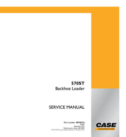  Unlock the full potential of your CASE 570ST Backhoe Loader with the comprehensive Service Manual (48048556) in PDF format. This essential guide provides detailed instructions, diagrams, and troubleshooting tips to ensure your equipment operates at peak performance. Whether you're a seasoned professional or a DIY enthusiast, this manual is your go-to resource for maintenance and repairs, helping you save time and money while extending the life of your machine. Don't miss out on the opportunity to enhance