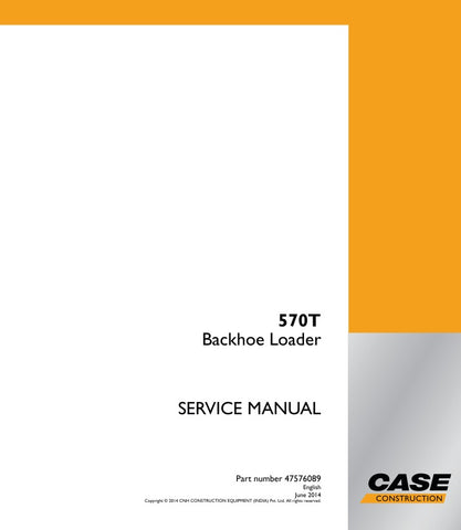 Unlock the full potential of your CASE 570T Backhoe Loader with the comprehensive Service Manual (Part Number: 47576089) in PDF format. This essential guide provides detailed instructions, diagrams, and troubleshooting tips to ensure your equipment operates at peak performance. Whether you're performing routine maintenance or tackling complex repairs, this manual is your go-to resource for maximizing efficiency and minimizing downtime. Invest in your machinery's longevity and reliability today!