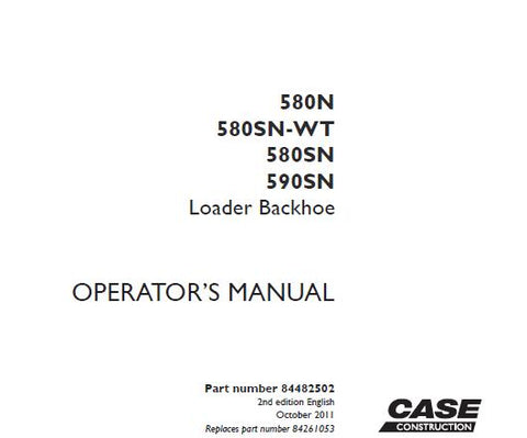 Discover the essential CASE 580N, 580SN-WT, 580SN WT, and 590SN Loader Backhoe Operator’s Manual, now available in a convenient PDF format. This comprehensive guide is designed to enhance your operational efficiency and ensure the safe use of your equipment. With detailed instructions and illustrations, you’ll have all the information you need at your fingertips.
