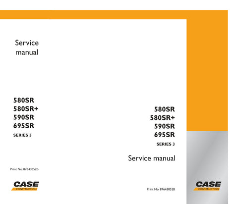 Unlock the full potential of your CASE 580SR, 590SR, and 695SR Series 3 Backhoe Loader with the comprehensive Service Manual (Part Number: 87643852B). This PDF file is your go-to resource for detailed maintenance procedures, troubleshooting tips, and repair guidelines, ensuring your equipment operates at peak performance. With clear illustrations and step-by-step instructions, you can confidently tackle any service task, prolonging the life of your backhoe loader and minimizing downtime. Invest in this esse