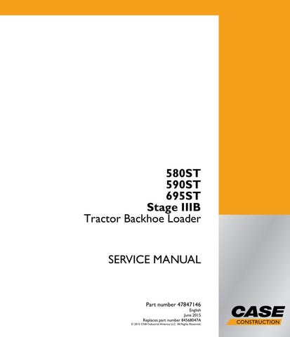 Enhance your maintenance capabilities with the CASE 580ST, 590ST, and 695ST (Stage IIIB) Service Manual (Part No. 47847146) in PDF format. This comprehensive guide provides detailed instructions, diagrams, and troubleshooting tips to ensure your equipment operates at peak performance. Perfect for technicians and operators alike, this manual is an essential resource for efficient service and repair, helping you save time and reduce downtime. Invest in your machinery's longevity and reliability today!