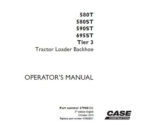 ENHANCE YOUR OPERATIONAL EFFICIENCY WITH THE CASE 580T, 580ST, 590ST, AND 695ST TIER 3 TRACTOR OPERATOR’S MANUAL IN PDF FORMAT.