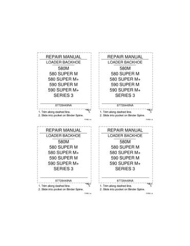 Unlock the full potential of your CASE 580M, 580 Super M, and 590 Super M with the comprehensive Series 3 Repair Manual (Part No. 87728449) in PDF format. This essential guide provides detailed instructions, diagrams, and troubleshooting tips to ensure your equipment runs smoothly and efficiently. Whether you're a seasoned technician or a DIY enthusiast, this manual is your go-to resource for maintenance and repairs, helping you save time and money while keeping your machinery in top condition. Download you