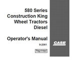 Discover the essential CASE 580 Series Construction King Wheel Tractors Diesel Operator's Manual, now available in a convenient PDF format. This comprehensive guide is designed to enhance your operational efficiency and ensure you get the most out of your equipment. With detailed instructions and insights, you can confidently navigate the features and functions of your tractor.