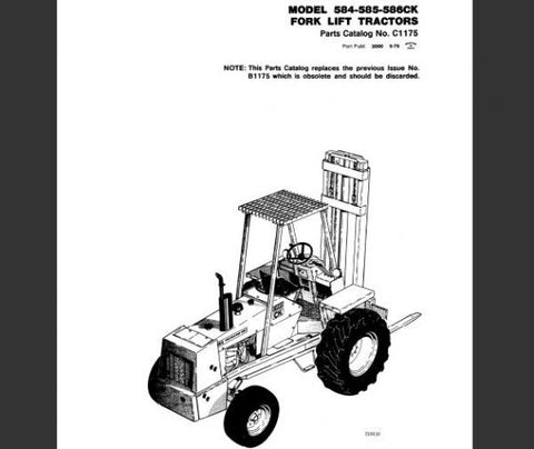 Discover the ultimate resource for maintaining your CASE 584, 585, and 586CK forklifts with our comprehensive Parts Catalog Manual. This PDF file is meticulously organized to provide you with detailed diagrams and part numbers, ensuring you can easily identify and order the components you need for efficient repairs and maintenance.