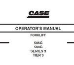 Discover the essential CASE 586G, 588G Series 3 Tire Forklift Operators Manual, available in a convenient PDF format. This comprehensive guide is designed to enhance your operational efficiency and ensure the safe handling of your forklift. With detailed instructions and specifications, you can easily navigate the complexities of your equipment.
