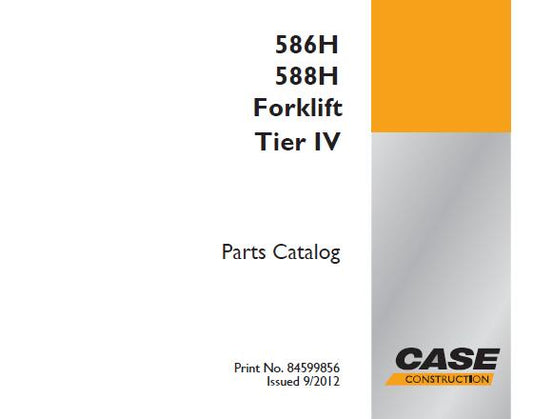 Discover the ultimate resource for maintaining your CASE 586H and 588H Forklifts with our comprehensive Tier IV Parts Catalog Manual. This PDF file is meticulously designed to provide you with detailed diagrams, part numbers, and specifications, ensuring you have everything you need at your fingertips for efficient repairs and maintenance.