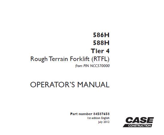 Discover the essential CASE 586H and 588H Tier 4 Rough Terrain Forklift ...