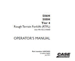 Discover the essential CASE 586H and 588H Tier 4 Rough Terrain Forklift (RTFL) Operator’s Manual, designed to enhance your operational efficiency and safety. This comprehensive PDF file serves as a vital resource for operators, providing detailed instructions and guidelines tailored specifically for these robust machines.