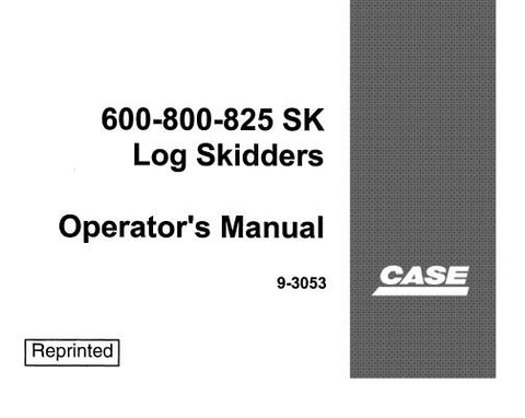 ENHANCE YOUR OPERATIONAL EFFICIENCY WITH THE CASE 600SK, 800SK, AND 825SK LOG SKIDDER OPERATOR’S MANUAL IN PDF FORMAT.
