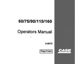 Unlock the full potential of your CASE 60, 75, 90, 115, and 160 hydraulic excavators with our comprehensive Operator's Manual. This essential guide is designed to provide you with all the necessary information to operate and maintain your machinery efficiently, ensuring optimal performance on every job site.