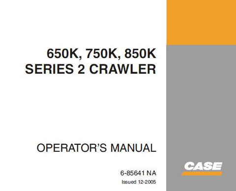 UNLOCK THE FULL POTENTIAL OF YOUR CASE 650K, 750K, AND 850K SERIES 2 CRAWLER DOZER WITH OUR COMPREHENSIVE OPERATORS MANUAL IN PDF FORMAT.