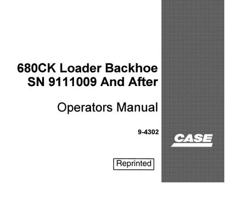 UNLOCK THE FULL POTENTIAL OF YOUR CASE 680CK LOADER BACKHOE WITH OUR COMPREHENSIVE OPERATOR’S MANUAL IN PDF FORMAT.