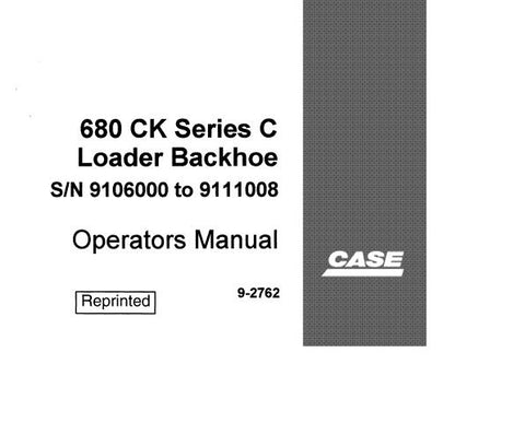 UNLOCK THE FULL POTENTIAL OF YOUR CASE 680 CK SERIES C LOADER BACKHOE WITH OUR COMPREHENSIVE OPERATOR’S MANUAL IN PDF FORMAT. 