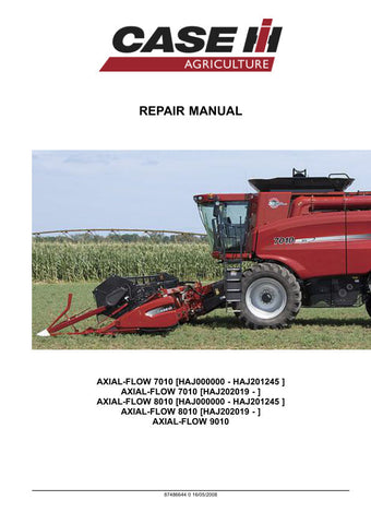 Discover the ultimate resource for maintaining your CASE 7010, 8010, and 9010 combines with the CASE Combine Repair Manual (Part Number: 87486644). This comprehensive guide is designed to provide you with detailed instructions and insights, ensuring your equipment operates at peak performance.