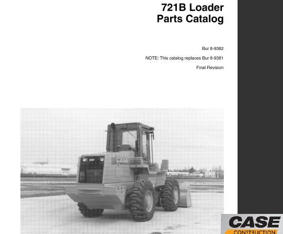 Discover the ultimate resource for maintaining your CASE 721B Loader with our comprehensive Parts Catalog Manual in PDF format. This essential guide provides detailed diagrams and part numbers, ensuring you can easily identify and order the components you need for optimal performance.