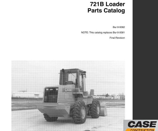 Discover the ultimate resource for maintaining your CASE 721B Loader with our comprehensive Parts Catalog Manual in PDF format. This essential guide provides detailed diagrams and part numbers, ensuring you can easily identify and order the components you need for optimal performance.