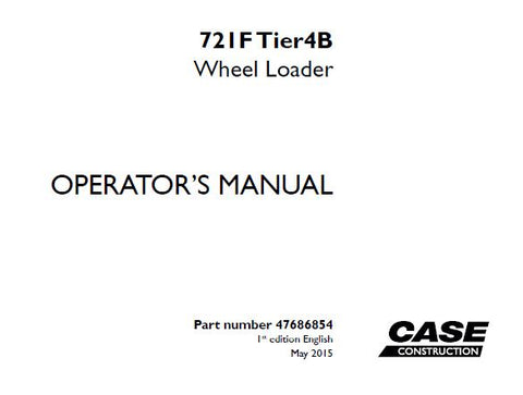 Discover the essential CASE 721F Tier 4B Wheel Loader Operator’s Manual, designed to enhance your operational efficiency and ensure optimal performance. This comprehensive PDF file provides detailed instructions, safety guidelines, and maintenance tips tailored specifically for the CASE 721F model, making it an indispensable resource for operators.