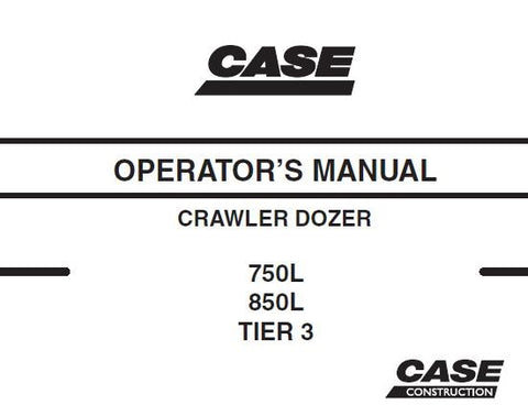 Discover the essential CASE 750L and 850L Tier 3 Crawler Dozer Operators Manual, available in a convenient PDF format. This comprehensive guide is designed to enhance your understanding and operation of these powerful machines, ensuring you get the most out of your investment.