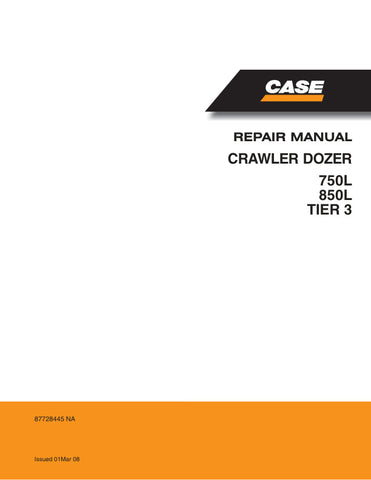 Unlock the full potential of your CASE 750L and 850L (Tier 3) Crawler Dozer with the comprehensive Service Manual (Part Number: 87728445) in PDF format. This essential guide provides detailed instructions, schematics, and troubleshooting tips to ensure optimal performance and maintenance of your equipment. With easy navigation and clear illustrations, you can quickly find the information you need to keep your dozer running smoothly and efficiently. Invest in this invaluable resource today and enhance the 