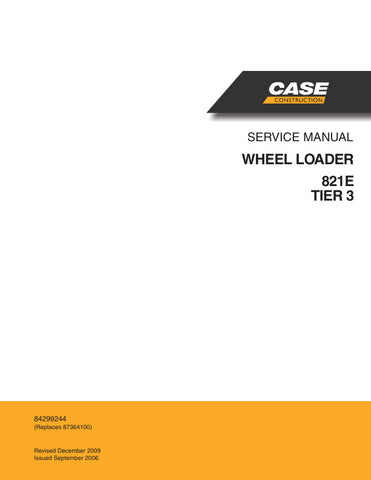 Unlock the full potential of your CASE 821E Wheel Loader with the comprehensive Service Manual (84299244) in PDF format. This essential guide provides detailed insights into maintenance, troubleshooting, and repair procedures, ensuring your equipment operates at peak performance. With easy navigation and clear illustrations, you can quickly find the information you need to keep your loader running smoothly. Invest in this invaluable resource today and enhance the longevity and efficiency of your machinery.
