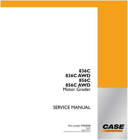 Unlock the full potential of your CASE 836C, 836C AWD, 856C, and 856C AWD with the comprehensive Service Manual (Part No. 47829048) in PDF format. This essential resource provides detailed maintenance procedures, troubleshooting tips, and specifications to keep your equipment running smoothly and efficiently. With easy navigation and clear illustrations, this manual is designed for both seasoned professionals and DIY enthusiasts, ensuring you have the knowledge to tackle any repair or service task with conf