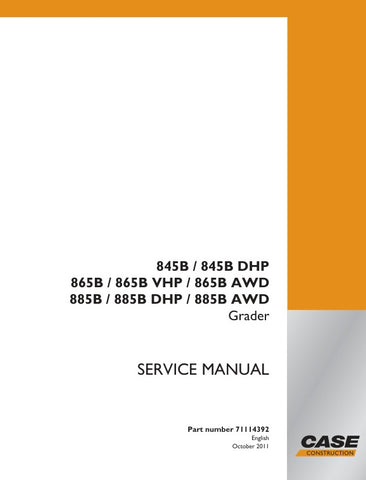 Unlock the full potential of your CASE 845B, 865B, 885B, DHP, VHP, and AWD machinery with the comprehensive Service Manual 71114392, available in a convenient PDF format. This essential guide provides detailed instructions, troubleshooting tips, and maintenance procedures to ensure your equipment operates at peak performance. With easy navigation and clear illustrations, you'll save time and reduce downtime, making it an invaluable resource for both professionals and DIY enthusiasts. Invest in your machiner