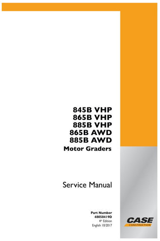 Discover the ultimate resource for maintaining your CASE 845B VHP, 865B VHP, 885B VHP, 865B AWD, and 885B AWD motor graders with the comprehensive Service Manual (48050419D). This essential guide is designed to provide you with detailed instructions, troubleshooting tips, and maintenance procedures to keep your equipment running smoothly and efficiently.