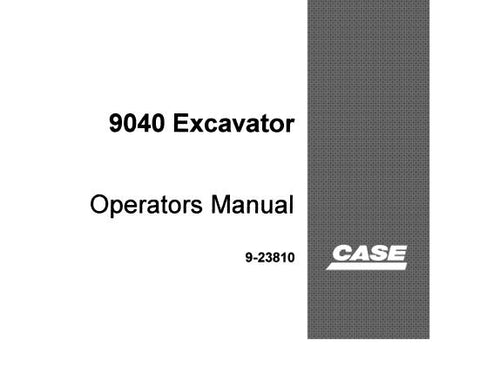 UNLOCK THE FULL POTENTIAL OF YOUR CASE 9040 EXCAVATOR WITH OUR COMPREHENSIVE OPERATORS MANUAL IN PDF FORMAT. 