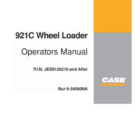 Discover the essential CASE 921C Wheel Loader Operator’s Manual, a comprehensive guide designed to enhance your operational efficiency and safety. This PDF file provides detailed instructions, specifications, and maintenance tips tailored specifically for the CASE 921C model, ensuring you get the most out of your equipment.