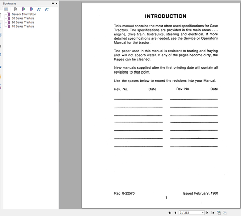 Discover the ultimate resource for your agricultural needs with the CASE Agricultural Equipment Tractor Specifications Manual (30 70 90 8-22570R0) in PDF format