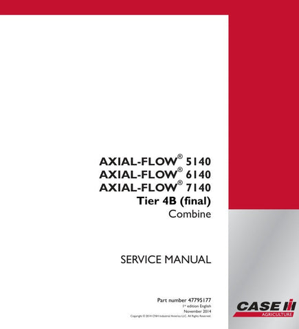 Discover the ultimate resource for maintaining your CASE Axial-Flow 5140, 6140, and 7140 Tier 4B combines with the comprehensive service manual (part number 47795177). This essential guide is designed to provide you with detailed instructions and insights, ensuring your equipment operates at peak performance.