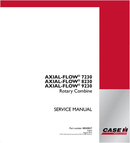 Discover the ultimate resource for maintaining your CASE Axial-Flow 7230, 8230, and 9230 rotary combines with the comprehensive Service Manual (Part Number: 48040837). This manual is meticulously designed to provide you with detailed insights and step-by-step instructions, ensuring that you can keep your equipment running smoothly and efficiently.