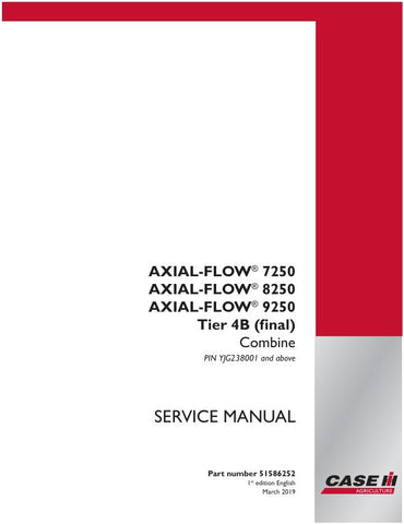 Discover the ultimate resource for maintaining your CASE Axial-Flow 7250, 8250, and 9250 Tier 4B combines with the comprehensive Service Manual (Part Number: 51586252). This manual is meticulously designed to provide you with detailed instructions, diagrams, and troubleshooting tips to ensure your equipment operates at peak performance.