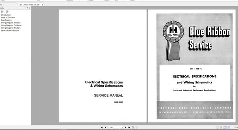 Discover the CASE_BLUE RIBBON SERVICE ELECTRICAL SPECIFICATIONS, WIRING SCHEMATICS