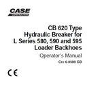 Enhance your productivity with the CASE CB 620 Hydraulic Breaker Operator's Manual, specifically designed for L Series 580, 590, and 595 Loader Backhoes. This comprehensive guide provides essential information to maximize the performance and efficiency of your hydraulic breaker, ensuring you get the most out of your equipment.