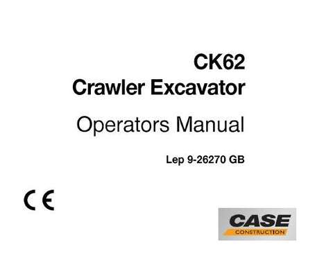 Enhance your operational efficiency with the CASE CK62 Crawler Excavator Operator’s Manual, available in a convenient PDF format. This comprehensive guide is designed to provide you with essential information on the features, functions, and maintenance of your excavator, ensuring you get the most out of your equipment.