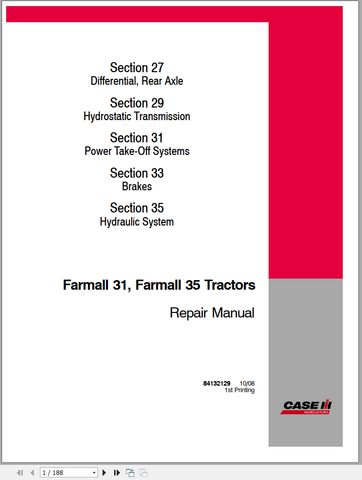 Discover the ultimate resource for maintaining your Case Compact Tractor Farmall 31 and 35 with our comprehensive