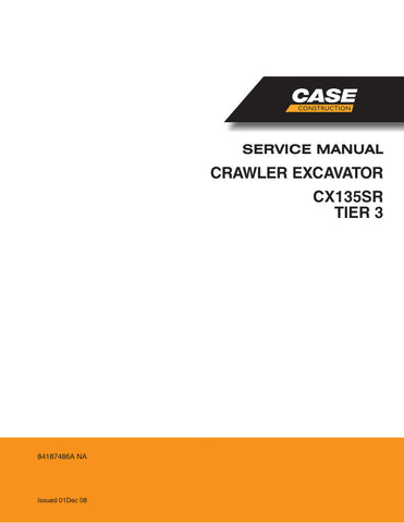 Unlock the full potential of your CASE CX135SR Crawler Excavator with the comprehensive Service Manual (84187486A) in PDF format. This essential guide provides detailed insights into maintenance, troubleshooting, and repair procedures, ensuring your equipment operates at peak performance. With easy navigation and clear illustrations, you can quickly find the information you need to keep your excavator running smoothly and efficiently. Invest in this invaluable resource today and enhance the longevity and re