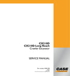Unlock the full potential of your CASE CX210D Long Reach Crawler Excavator with the comprehensive Service Manual (PDF file 47891798). This essential guide provides detailed insights into maintenance, troubleshooting, and repair procedures, ensuring your equipment operates at peak performance. With clear illustrations and step-by-step instructions, you can confidently tackle any service task, prolonging the life of your excavator and minimizing downtime. Invest in this invaluable resource today and keep your