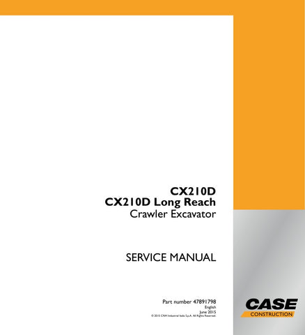 Unlock the full potential of your CASE CX210D Long Reach Crawler Excavator with the comprehensive Service Manual (PDF file 47891798). This essential guide provides detailed insights into maintenance, troubleshooting, and repair procedures, ensuring your equipment operates at peak performance. With clear illustrations and step-by-step instructions, you can confidently tackle any service task, prolonging the life of your excavator and minimizing downtime. Invest in this invaluable resource today and keep your
