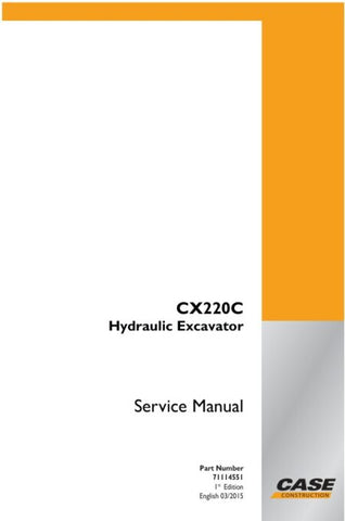 Unlock the full potential of your CASE CX220C Hydraulic Excavator with the comprehensive Service Manual (71114551) in PDF format. This essential guide provides detailed instructions, schematics, and troubleshooting tips to ensure optimal performance and maintenance of your equipment. With easy navigation and clear illustrations, you can quickly access the information you need to keep your excavator running smoothly and efficiently. Invest in this invaluable resource today and enhance the longevity and relia