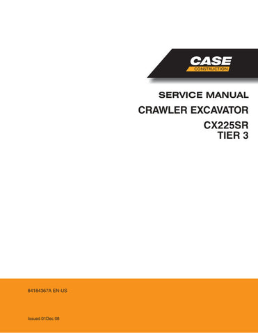 Unlock the full potential of your CASE CX225SR Crawler Excavator with the comprehensive Service Manual (84184367A). This essential guide is designed to provide you with detailed insights into the maintenance and repair of your machine, ensuring optimal performance and longevity.