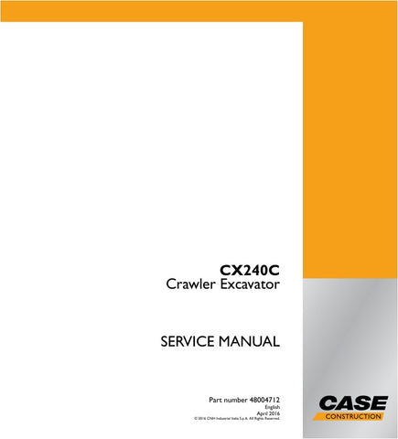 Unlock the full potential of your CASE CX240C Crawler Excavator with the comprehensive Service Manual (48004712) in PDF format. This essential guide provides detailed instructions, schematics, and troubleshooting tips to ensure optimal performance and maintenance of your equipment. With easy navigation and clear illustrations, you can quickly access the information you need to keep your excavator running smoothly and efficiently. Invest in this invaluable resource today and enhance the longevity and reliabi