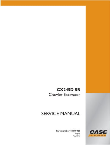 Unlock the full potential of your CASE CX245D SR Crawler Excavator with the comprehensive Service Manual (48149001) in PDF format. This essential guide provides detailed insights into maintenance, troubleshooting, and repair procedures, ensuring your equipment operates at peak performance. With easy navigation and clear illustrations, you can quickly find the information you need to keep your excavator running smoothly and efficiently. Invest in this invaluable resource today and enhance the longevity and r