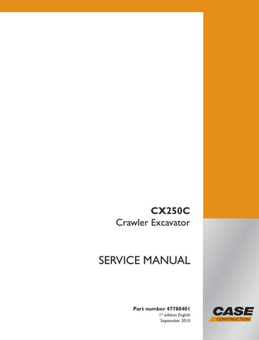 Investing in the CASE CX250C Service Manual means investing in the longevity and performance of your equipment. Don't let minor issues turn into major problems—equip yourself with the knowledge you need to maintain your excavator and maximize its productivity on the job site.