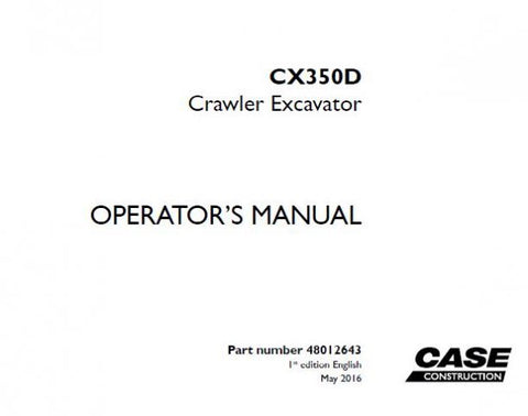  Unlock the full potential of your CASE CX250D and CX350D Crawler Excavators with our comprehensive Operator’s Manual. This essential PDF guide is designed to provide you with detailed instructions, safety protocols, and maintenance tips to ensure optimal performance and longevity of your machinery.