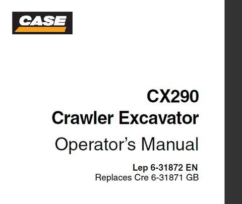 Unlock the full potential of your CASE CX290 Crawler Excavator with our comprehensive Operator's Manual, available in a convenient PDF format. This essential guide is designed to provide you with all the necessary information to operate your machine safely and efficiently, ensuring optimal performance on every job site.